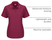 Red Kap Small / Burgundy / Short Sleeve Performance Knit® Pocketless Core Polo Polos