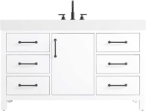 Elegant Kitchen and Bath 54" Single Bathroom Vanity in White