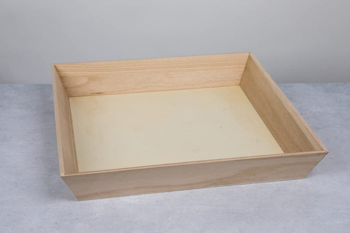 PacknWood 210WOODTRAY26H-‘‘NOAH26H’’ Heavy Duty Wooden Tray-Biodegradable Wood Serving Trays,Bamboo Trays for Eating,Parties,Wedding,Dessert,Birthdays, Serveware Appetizer 13”x 13”x 3"in |Case of 10.