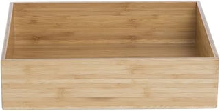 HUBERT Wooden Bamboo Display Box - 11 3/4"L x 9 3/4"W x 2 7/8"H