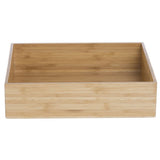 Wooden Bamboo Display Box - 11 3/4" L x 9 3/4" W x 2 7/8" H by HUBERT – Wood, Natural, Model HU590BOX-60