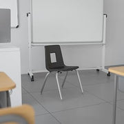 Flash Furniture Mickey Advantage Black Student Stack School Chair - 14-inch | Durable Construction, Commercial Use