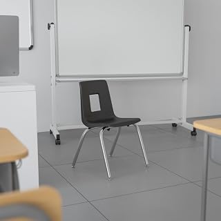 Flash Furniture Mickey Advantage Black Student Stack School Chair - 14-inch | Durable Construction, Commercial Use