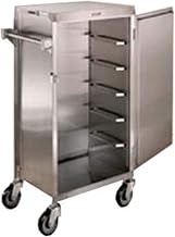 Stainless Steel Exterior Enclosed Late Tray Delivery/Pick Up Cart, 17 1/4 x 25 1/8 x 46 7/8 inch - 1 each.