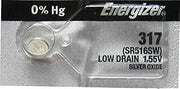 Energizer Battery 317 (SR516SW) Silver Oxide 1.55V (1 Battery)