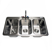 BK Resource W/Faucet / 10x14x10 inches / Silver Single Bowl