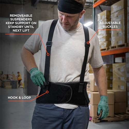 Ergodyne Black / Medium (Pack of 1) / Elastic Back Support Brace Back Braces
