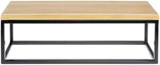 HUBERT Black Display Riser with Butcher Block Top - 7" H