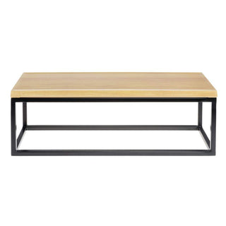 Black Display Riser with Butcher Block Top - 7" H by HUBERT – Black, Model 64410+40377