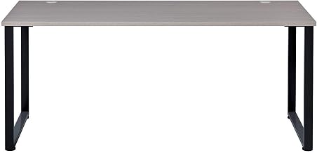 Open Plan Office Desk, Gray Top with Black Legs, 48" W x 24" D x 29" H