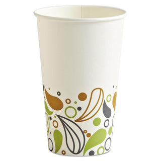 DEER16HCUP Deerfield Printed Paper Hot Cups by Boardwalk – 16 ounces, Paper, Green, Pack of 1000