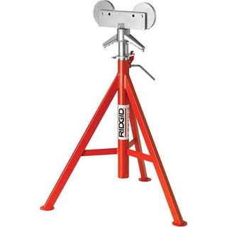 Roller Head Pipe Stand by RIDGID – Small, Silver/Red, Model 56672