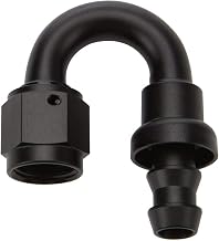 Pushlock Hose End Black 180 Deg Elbow -6