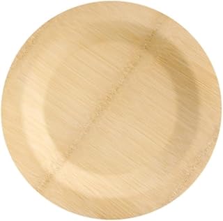 PacknWood 210BVNER9RD2 9.1 x 0.7 in. Bamboo Veneer Round Plate - 100 Piece