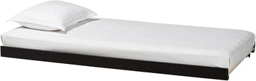 Baxton Studio Lucera Trundle Underbed Low Profile Rolling Base Twin Black