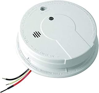 Kidde Smoke Detector, Hardwired Smoke Alarm with 9-Volt Battery Backup, Test-Reset Button, Interconnect Capability, 1 Count (Pack of 1), White