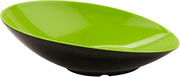 G.E.T. Angled Oval Cascading Serving Bowl for Salads by GET – 1 Quart, Plastic, Green, Model B-797-G/BK