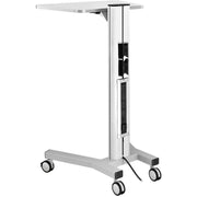 Global Industrial Mobile Laptop Workstation by IndustrialSupplies – Height adjustable, Steel/aluminum, Silver, Model PC1000