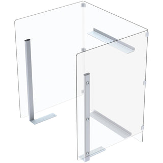 Clear Plastic Protective Shield for Mobile Computer PC Cart by Global Industrial – 23 inches (W) x 20 inches (L) x 26.5 inches (H), Plastic, Clear, Model TT-2020