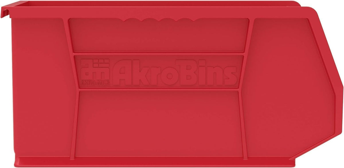 30240 AkroBins Plastic Storage Bins by Akro-Mils – 15-Inch x 8-Inch x 7-Inch, 12-Pack, 60.0 pounds, Plastic, Red, Pack of 12