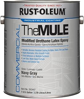 Rust-Oleum 393447 Navy Gray MULE Modified Urethane Latex Epoxy, Gloss, 1 Gal