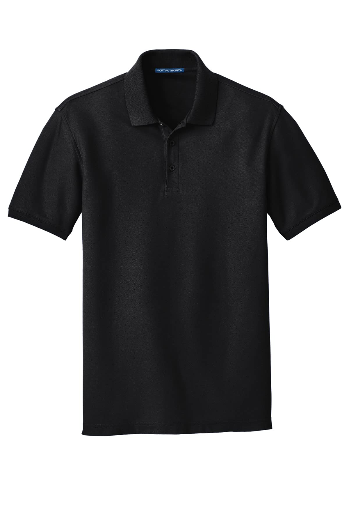 Unisex Core Classic Pique Polo by Port Authority – Large, Cotton/Polyester Blend, Deep Black, Model 1143254