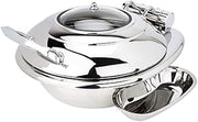 3939G Crown Collection 4 Quart Induction Chafing Dish, Round, Hinged Glass Lid