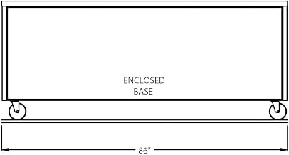 84" Enclosed Base Stainless Steel Worktop