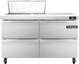 SW48-8-D Sandwich Unit, 48" W, With 8 Pan Top Openings & Four Drawers