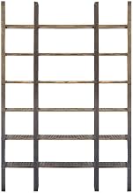 Mercana Taunton I Brown Wood and Black Iron Six Shelving Unit