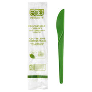 Compostable CPLA 6" Plastic Knives by ECO PRODUCTS – 6 inches, CPLA, Green, Model EP-S011-WGN