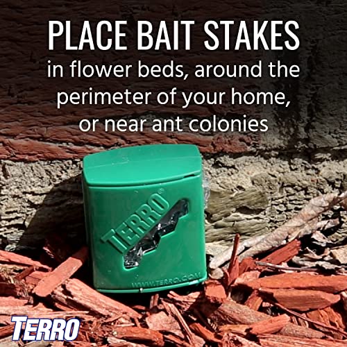 Outdoor Liquid Ant Baits - 6 Pack by Terro – 48 Bait Stations, Black, Model T1812