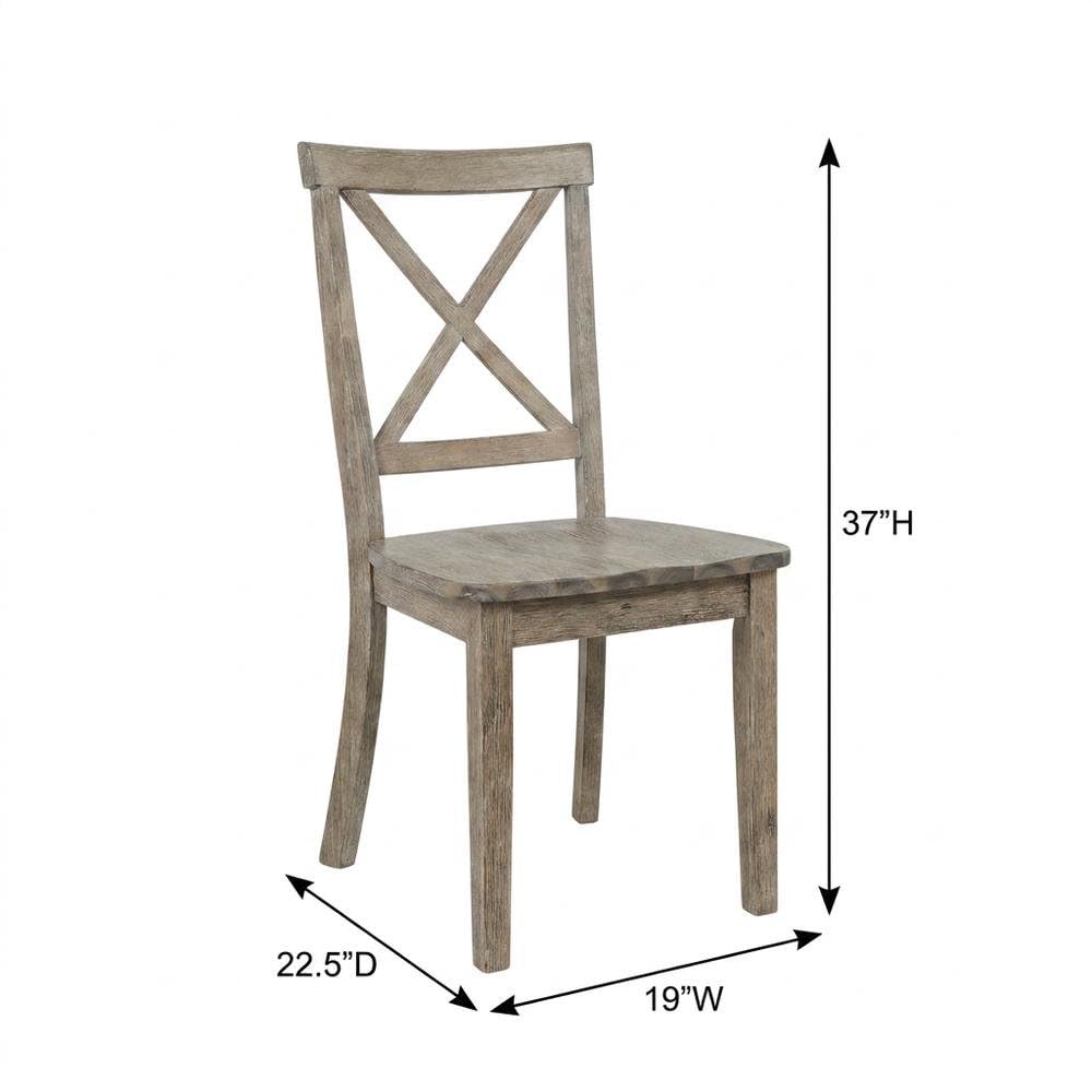 Acacia Veneer X-Back Dining Chairs Set of by Starlight Canyon Home – Acacia, Brushed Bisque, Pack of 2