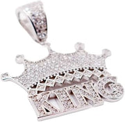 Sterling Silver King Crown Pendant