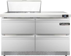 SW48-8-FB-D Sandwich Unit, 48" W, With 8 Pan Top Openings, Four Drawers & Front Breathing