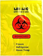 Yellow Tint Reclosable 3-Wall Specimen Bag (Biohazard)