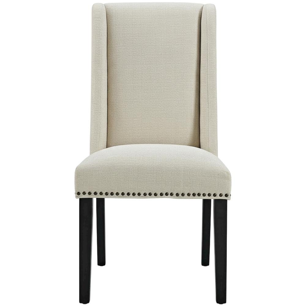 Beige Fabric Dining Chair with Comfortable Backrest by Furnifact – Beige