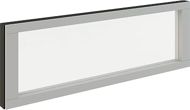 Global Industrial Modular Partition Stacking Panel with Glass, 48"W x 16"H