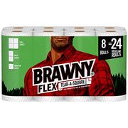 Brawny 8 Count (Pack of 1) / White / 1 Paper Towels