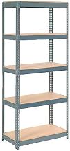 Global Industrial Extra Heavy Duty Shelving 36" W x 24" D x 72" H with 5 Shelves, Wood Deck, Gry