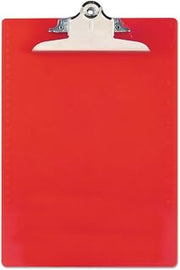 AbilityOne 7520013863670 - Recycled Plastic Clipboard w/Screen Printed Ruler - Red/White