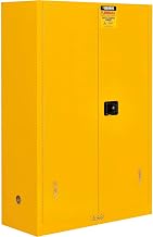Global Industrial Flammable Cabinet, Self Close Double Door, 45 Gallon, 43" Wx18 Dx65 H