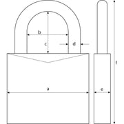 ABUS Brass Shackle / 45mm / Different locking Keyed Padlocks