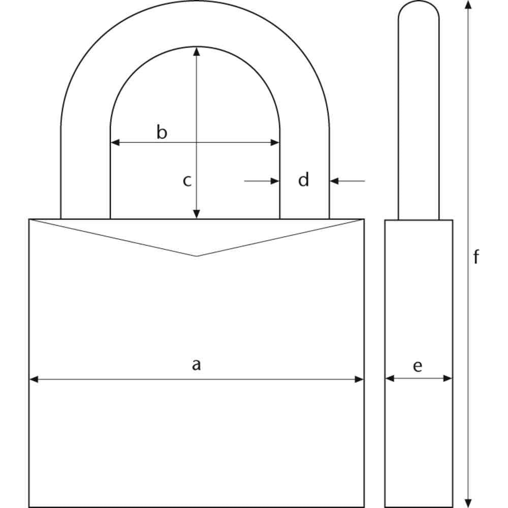 ABUS Brass Shackle / 45mm / Different locking Keyed Padlocks