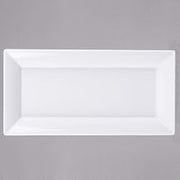 American Metalcraft MEL21 Endurance Melamine Rectangular Platter, 21" x 13", White (Case of 8)