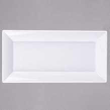 American Metalcraft MEL21 Endurance Melamine Rectangular Platter, 21" x 13", White (Case of 8)