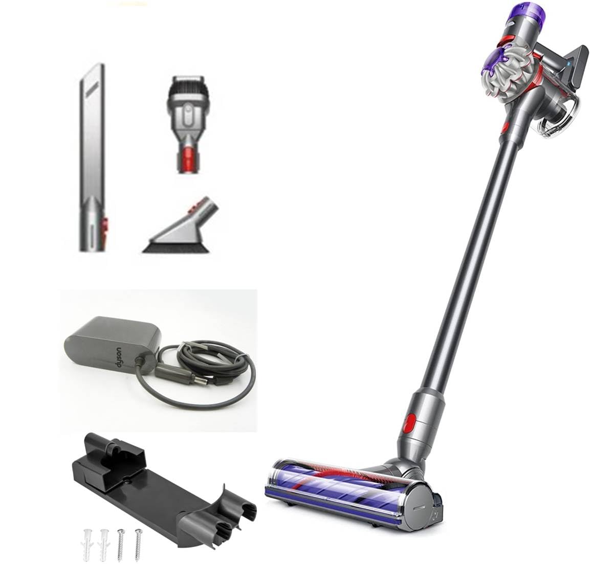 V8 Extra Cordless Vacuum Cleaner Purple (Renewed Premium) by Dyson – 0.14 gallons, Purple, Model 400495-02