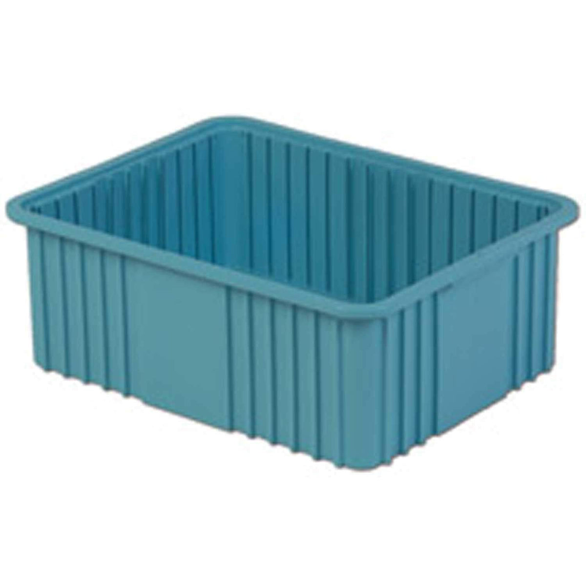 Divider Box by LewisBins – 22.4"L x 8"W x 8"H, 40.0 pounds, Polyethylene (PE), Light Blue, Pack of 4