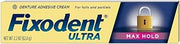 Fixodent Ultra Max Hold Dental Adhesive, 2.2 oz (Pack of 5)