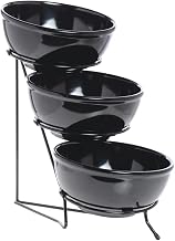 HUBERT Buffet Stand for Bowls Large Black Wire - 10 3/4" L x 18" W x 20" H